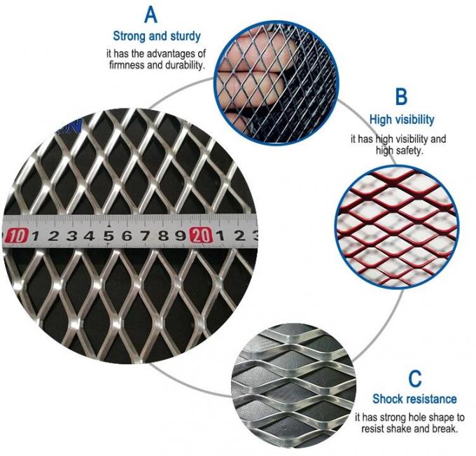 Electric Stainless Steel Diamond Mesh 4x8 Feet Size Shock Resistance