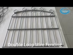 Double Loop Wire Fence 50x200mm Mesh Free Samples Custom Posts For Garden Highway Sport
