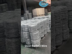 High Carbon Steel Barbed Wire Rustproof Long Term Perimeter Protection