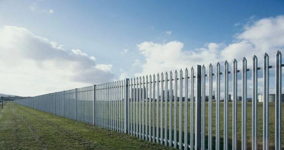 Low Carbon Gi Steel Palisade Fence With Triple Point 2.5mm For Garden