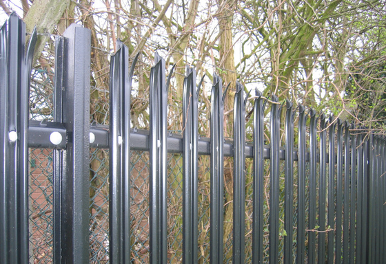 Tubular Security Palisade Fencing Electric Welded Steel Flat Bar For Railway Line