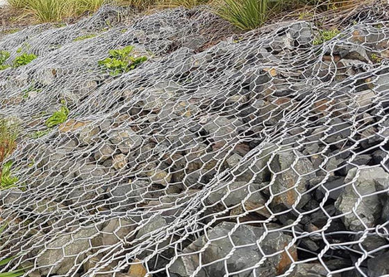 0.5mx0.5mx1m 4mm PVC Coated Gabion Mesh Anti Rust For Riverbank Protection Landscaping