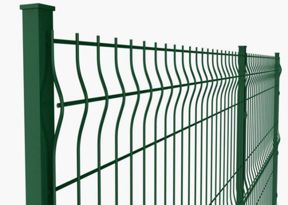 PVC Coated 4.5mm Wire Triangle Fence Panel Square Post for Schools