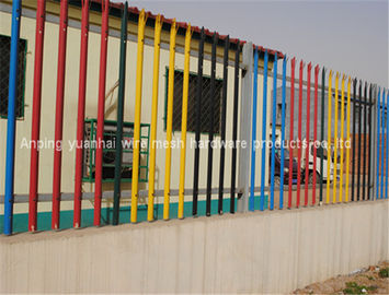 Pvc Coated Steel Palisade Fencing Pre Hot Dipped Galvanized Tube Material
