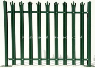 Powder Coating Metal Palisade Fencing , Palisade Security Fence Rodent Proof