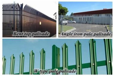 Hot Dipped Galvanised Palisade Fencing Q235 W D Pale Post Rail Steel