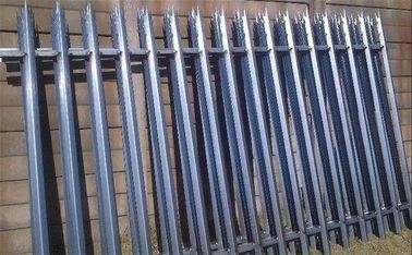 Welding Firmly Galvanised Metal Palisade Fence , Palisade Fence Pales
