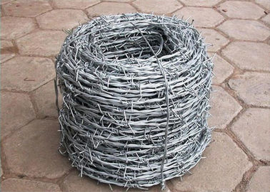 Galvanized Steel Barbed Wire For Protecting Vineyard 2mm Diameter 15mm Barb