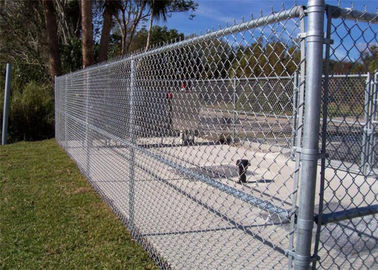 Hot Dip Galvanized Construction Temporary Mesh Fencing , Gi Chain Link Fence