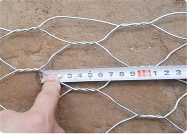 Pvc Coated / Galvanized Hexagonal Wire Mesh Gabion Basket For Retaining Wall