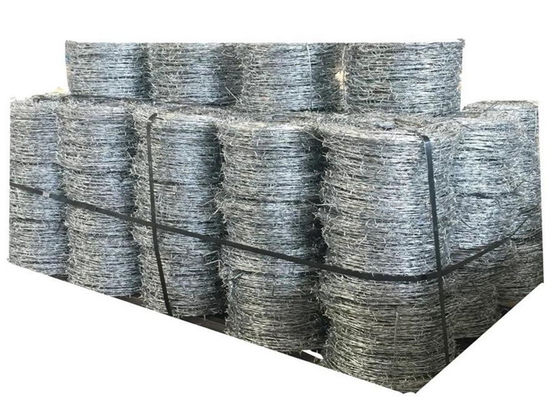 Galvanized Double Twist 4 Points Metal Barbed Wire Coil 15mm-30mm Length