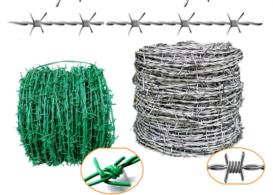 Double Twisted Q235 4 Points Steel Barbed Wire Security Protection