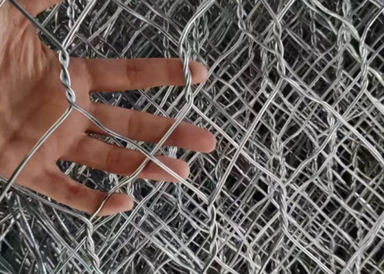 2x1x1 Hot Dip Galvanized Gabion Wire Mesh Stone Cage For Bridge Protection 2.7mm