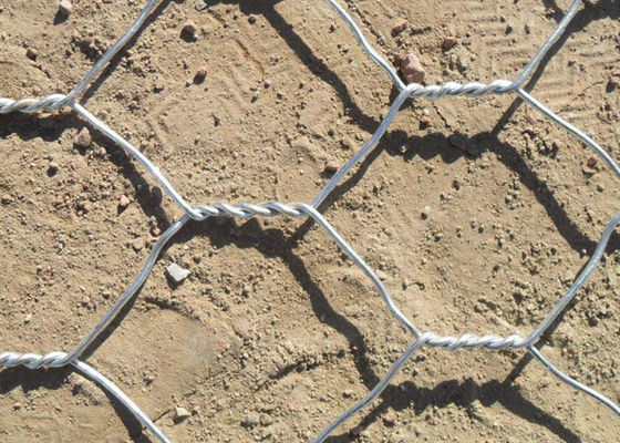 Zinc Coated Galfan Gabion Baskets Civil Engineering 2*1*1m 80*100mm Hole