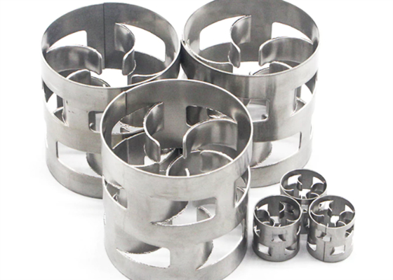 Stainless Steel Pall Ring Metal Random Packing Low Pressure Drop