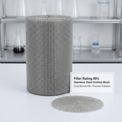 Filter Rating 99 Percent Stainless Steel Knitted Mesh Ensuring Long Service Life Perfect for Precision Filtration Tasks