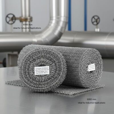 Corrosion Resistance Wire Mesh Demister Pad Knitted Weave Style Pad Diameter 300 Mm 6000 Mm Ideal for Industrial Applications