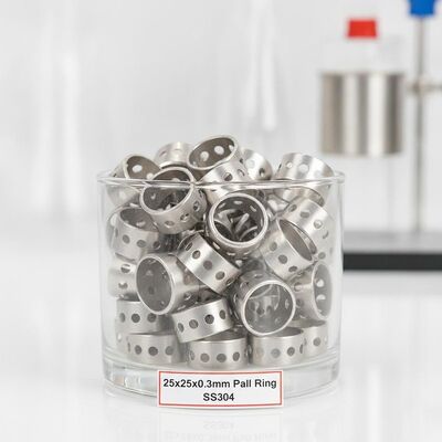 25*25*0.3mm Pall Ring Metal Tower Packing For Gas Scrubbing SS304