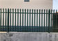 Powder Coated Green Palisade Fencing , Metal Picket Fence Panels For Home