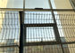 Residence 3D Steel Triangle Fence Panel Galvanized Wire Square / Peach Post