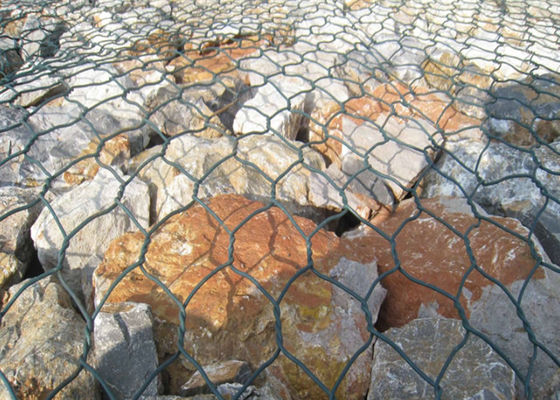 Hot Dipped Galvanized Gabion Mesh For Erosion Control  2m X 1m X 1m